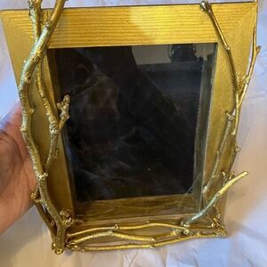 Butterfly Shadow box upcycled embellishe gold organic decor nature display box